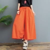 Culottes Nữ Vải Lanh Cotton Mùa Hè Size Lớn, 8 Điểm Rời, Ống Rộng Thoáng Mát 4