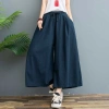 Culottes Nữ Vải Lanh Cotton Mùa Hè Size Lớn, 8 Điểm Rời, Ống Rộng Thoáng Mát 6