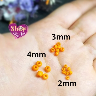 Cườm đục đa màu 2mm-4mm 100gr (1.1-6k hạt) Nguyên liệu Handmade Giá tốt 30.400 VND