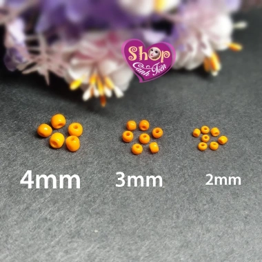 Cườm đục đa màu 2mm-4mm 100gr (1.1-6k hạt) Nguyên liệu Handmade Giá tốt 30.400 VND