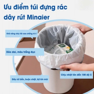 Cuộn 100 Túi Đựng Rác Minaier Tự Phân Hủy – Dây Rút Chịu Lực, Không Rỉ Nước, Giá Ưu Đãi 44.460₫ 2 Cuộn 100 Túi Đựng Rác Minaier Tự Phân Hủy – Dây Rút Chịu Lực, Không Rỉ Nước, Giá Ưu Đãi 44.460₫ 2