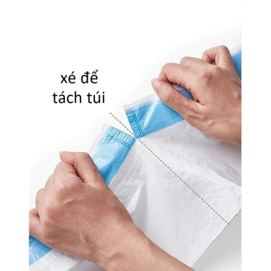 Cuộn 100 túi rác sinh học Minaier 45x55cm - Dây rút bền, chống rỉ nước, chỉ 12.000₫