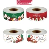 Cuộn 120 sticker Noel chữ nhật tem dán bao bì quà tặng Giáng sinh 20.000 VND 2