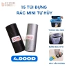 Cuộn 15 túi rác sinh học cho thùng mini trên xe ô tô, trong xe hơi, văn phòng - Giá chỉ 9.800₫