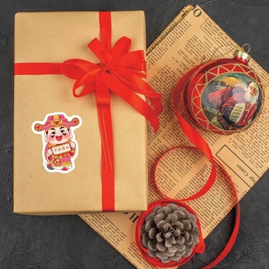 Cuộn 300 miếng Sticker Tết 2.026 - Nhãn dán bao lì xì, hộp quà, decal chúc mừng Năm Mới Túi Đỏ, 25.000 VND