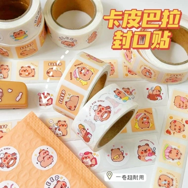 Cuộn 300 Sticker Capybara & Panda HynBee - Dễ Dàng Trang Trí Sổ Tay, Bullet Journal, Siêu Đáng Yêu, Giá 12.990₫ 4 Cuộn 300 Sticker Capybara & Panda HynBee - Dễ Dàng Trang Trí Sổ Tay, Bullet Journal, Siêu Đáng Yêu, Giá 12.990₫ 4
