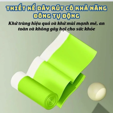 Cuộn 50 Túi Đựng Rác Hương Ngải Cứu Xua Ruồi Muỗi Siêu Dai, Dây Rút Tiện Lợi 45x45cm - Giá 14.500đ