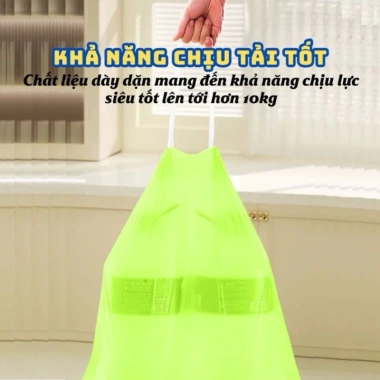 Cuộn 50 Túi Đựng Rác Hương Ngải Cứu Xua Ruồi Muỗi Siêu Dai, Dây Rút Tiện Lợi 45x45cm - Giá 14.500đ