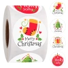 Cuộn 500 Sticker tròn Giáng sinh TE13 - Niêm phong dán hộp túi, giá chỉ 29.000đ 6