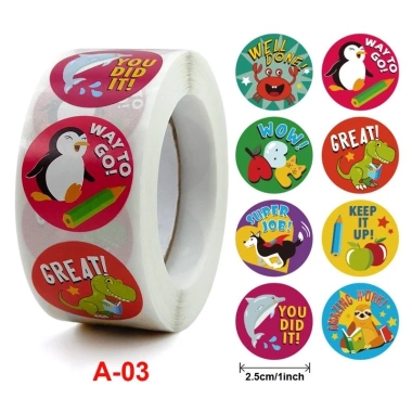 Cuộn dán 500 sticker Noel, dán khóa thiệp, trang trí hộp bánh kẹo Giáng Sinh, giá ưu đãi 11.000₫