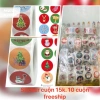Cuộn dán 500 sticker Noel, dán khóa thiệp, trang trí hộp bánh kẹo Giáng Sinh, giá ưu đãi 11.000₫ 9