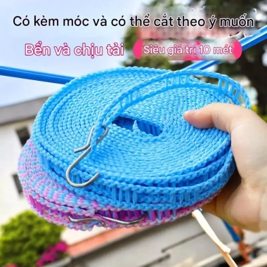 Cuộn Dây Phơi Đồ 3-10M, Lỗ Móc Tiện Lợi, Nilong Bền Chắc Sunmaxx Giá 56.000₫ 3 Cuộn Dây Phơi Đồ 3-10M, Lỗ Móc Tiện Lợi, Nilong Bền Chắc Sunmaxx Giá 56.000₫ 3