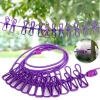 Cuộn Dây Phơi Quần Áo 12 Kẹp Tránh Gió - Tiện Lợi, Móc Thông Minh, Treo Vớ Đồ Trẻ Em Hỏa Tốc 5