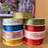 Cuộn duy băng Happy New Year 18m - Decor giỏ quà, làm nơ Tết, giảm giá 25.000 VND