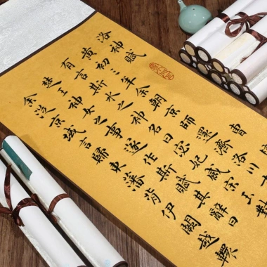 Cuộn giấy gạo mạ vàng NLINNI - Batik treo trống, tranh thư pháp S M L, giảm giá 68.040đ 2