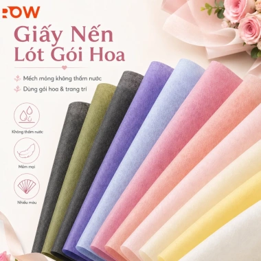 Cuộn Giấy Nến Lót Gói Hoa - Giấy Mếch Mỏng Không Thấm Nước, Giá 36.000đ