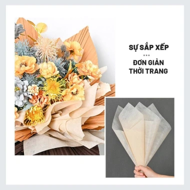 Cuộn Giấy Nến Lót Gói Hoa - Giấy Mếch Mỏng Không Thấm Nước, Giá 36.000đ