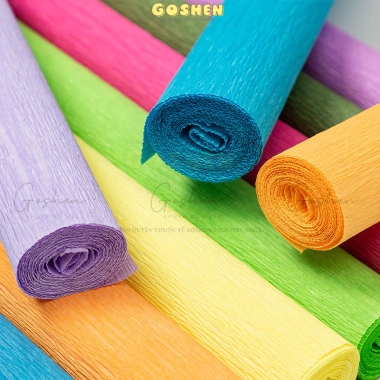 Cuộn Giấy Nhún 50x2,5m - Hàng Trung Loại Đẹp, >20 màu Crepe, Giấy Nhăn Làm Hoa 39.900₫ 6