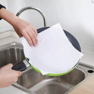 Cuộn Khăn Giấy Vải Lau Đa Năng Top Value FM2-1.481-121 Tái Dùng, Thấm Hút Tốt, Giá 18.000