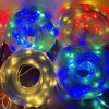 Cuộn LED hạt gạo 30M/100M đa chế độ nháy, IP65 chống nước, trang trí Noel Tết, giá 118k 2