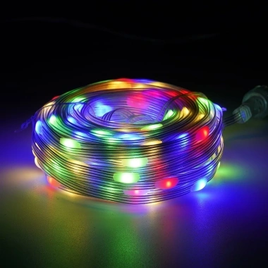 Cuộn LED hạt gạo 30M/100M đa chế độ nháy, IP65 chống nước, trang trí Noel Tết, giá 118k 4