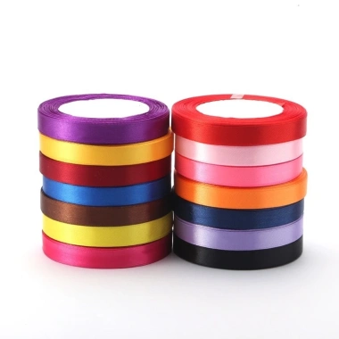 Cuộn ruy băng lụa trơn 1cm x 22m - Giá 20.000₫, bền, dẻo, dễ cắt, dành cho thủ công 7