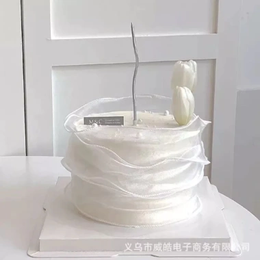 Cuộn ruy băng voan sóng không lợi 4cm x 9m Trang trí bó hoa, hộp quà, chỉ 13.500₫ 5