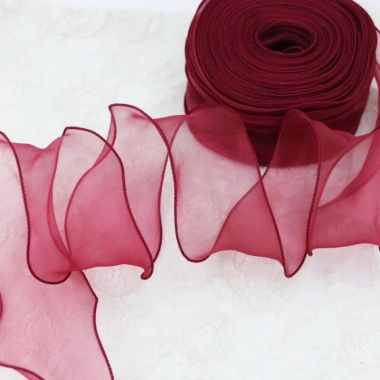 Cuộn ruy băng voan sóng không lợi 4cm x 9m Trang trí bó hoa, hộp quà, chỉ 13.500₫ 10