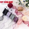 Cuộn ruy băng voan sóng không lõi 4cm x9m - Trang trí bó hoa, hộp quà, giá 10.500đ