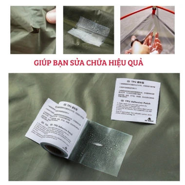 Cuộn TPU trong suốt dẻo dai - Bám dính tốt, chống thấm, sửa lều, áo mưa, bạt 9