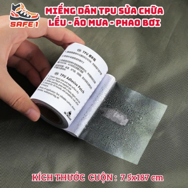 Cuộn TPU trong suốt dẻo dai - Bám dính tốt, chống thấm, sửa lều, áo mưa, bạt 10