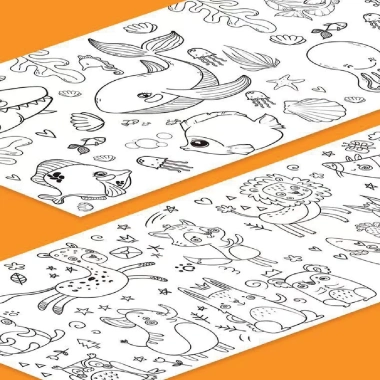 Cuộn tranh tô màu Dinno 3m cho bé - Nhiều chủ đề, giấy dày dặn cao cấp, dán tường, 35.000 VND 6