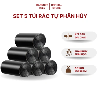 Cuộn túi đựng rác siêu dẻo dai tự phân hủy sinh học – Bảo vệ môi trường, tặng túi lọc, chỉ 10.200₫ 2
