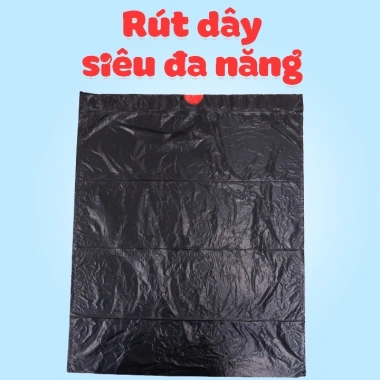 Cuộn Túi Rác Đen Dây Rút Siêu Tiện Lợi - Tự Phân Hủy, Bảo Vệ Môi Trường, 31.000₫