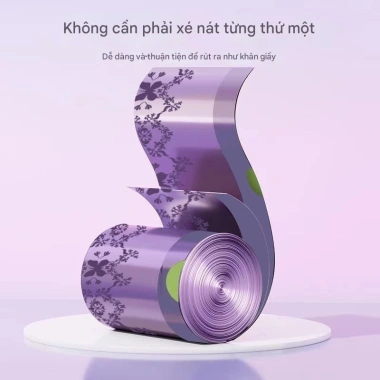 Cuộn túi rác hoa oải hương đuổi côn trùng dây rút 50 chiếc Tiết kiệm 17.500₫ Shop rẻ HN