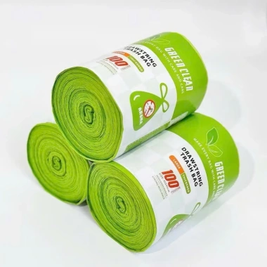 Cuộn Túi Rác Rút Dây GREEN CLEAN 45x45cm 50 Túi – Thơm, Chống Rò Rỉ, Giá 32.000₫