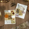 Cuộn Washi Tape Màu Nâu Vintage Cổ Điển - Tem Hoa Cỏ, Chữ Viết Tay, Lá Thư Dán Sổ Journal Scrapbook 2