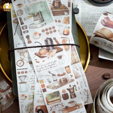 Cuộn Washi Tone Nâu Cổ Điển – Dán Sổ Bullet Journal & Scrapbook, Phù Hợp Tiệm Hoa, Thư Viện, Dã Ngoại Glamping – 27.000₫ 4