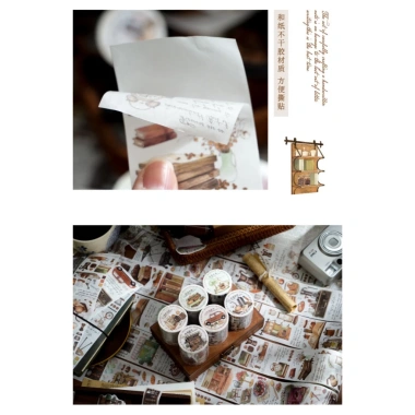 Cuộn Washi Tone Nâu Cổ Điển – Dán Sổ Bullet Journal & Scrapbook, Phù Hợp Tiệm Hoa, Thư Viện, Dã Ngoại Glamping – 27.000₫ 8