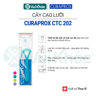 CURAPROX Cây cạo lưỡi CTC 202 - Túi 1 cây, giá 136.000đ, bảo vệ răng miệng
