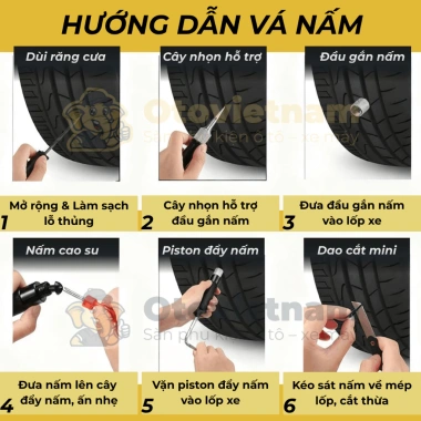 Cứu Hộ Lốp Xe Otovietnam B03 + Nấm Vá Jumbotec – Bơm Điện Tử, Không Ruột, 1.339.000₫ 2