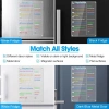 CUXIN Acrylic Lịch hàng tuần trong suốt tủ lạnh - Bảng đen ghi chú đa năng, không khung, kèm 3/8 bút, tái sử dụng 6