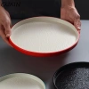 CUXIN Đĩa Thực Phẩm Phương Tây Melamine Chịu Nhiệt Dày Đĩa Bít Tết Tròn Hạt, Đĩa Salad Trái Cây, Giá Ưu Đãi 121.000₫