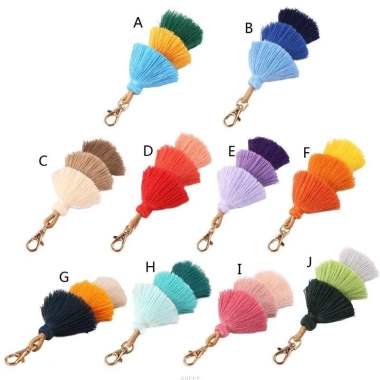 Cuy Boho Pom Pom Móc Khóa Tua Rua Nhiều Màu – Phụ Kiện Decora Giá 50.380đ