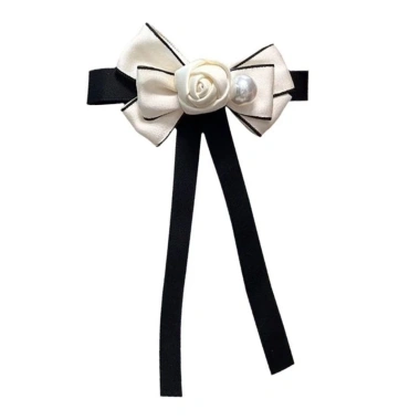 Cuy Camellia Ngọc Trai, Ruy Băng Nơ Thắt Thổ Cẩm, Pin Preppy – Kẹp Đồng Phục Sinh Viên, Giá 77.660₫
