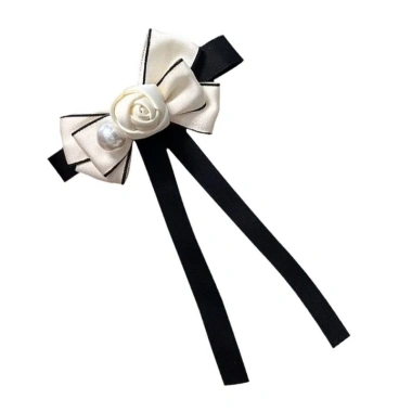 Cuy Camellia Ngọc Trai, Ruy Băng Nơ Thắt Thổ Cẩm, Pin Preppy – Kẹp Đồng Phục Sinh Viên, Giá 77.660₫