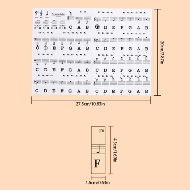 CUY Miếng Dán Bàn Phím Piano PVC Tháo Rời - Nhãn 88/61/54 Phím Giá Ưu Đãi 57.090₫