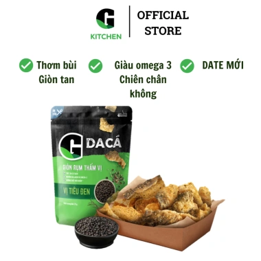 Da cá vị trứng muối cay tiêu đen G Kitchen 50g/25g - Giao toàn quốc, chỉ 21.850₫ 3
