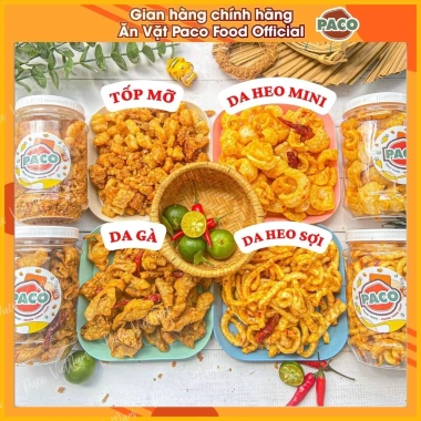 Da gà, Tốp mỡ, Da heo mini & sợi cháy tỏi hủ lẻ - Giòn tan, giảm còn 69k - PACO FOOD 2