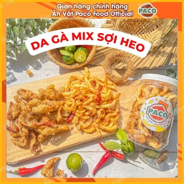 Da gà, Tốp mỡ, Da heo mini & sợi cháy tỏi hủ lẻ - Giòn tan, giảm còn 69k - PACO FOOD 8